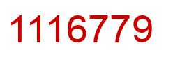 Number 1116779 red image