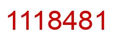 Número 1118481 imagen rojo