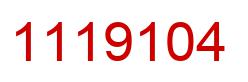 Number 1119104 red image