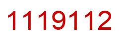 Number 1119112 red image