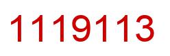 Number 1119113 red image