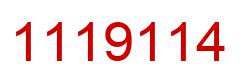 Number 1119114 red image