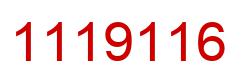 Number 1119116 red image