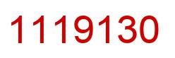 Number 1119130 red image