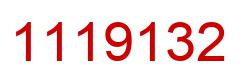 Number 1119132 red image