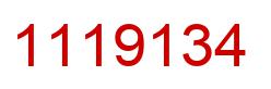 Number 1119134 red image