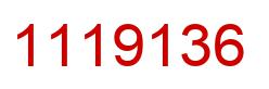 Number 1119136 red image