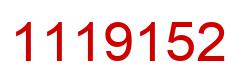 Number 1119152 red image