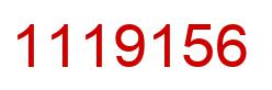 Number 1119156 red image