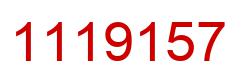 Number 1119157 red image