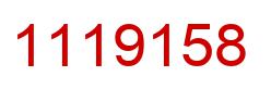 Number 1119158 red image