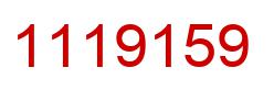 Number 1119159 red image