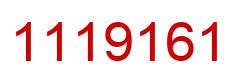 Number 1119161 red image