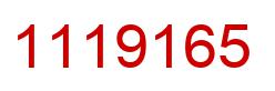 Number 1119165 red image
