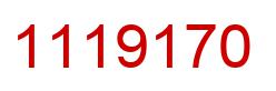 Number 1119170 red image