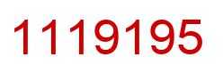 Number 1119195 red image