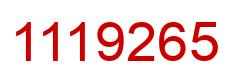 Number 1119265 red image