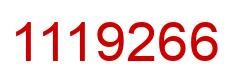 Number 1119266 red image