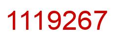 Number 1119267 red image