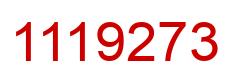 Number 1119273 red image