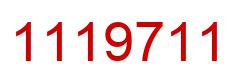 Number 1119711 red image