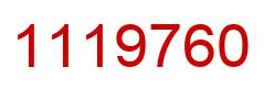 Number 1119760 red image