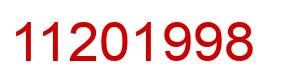 Number 11201998 red image