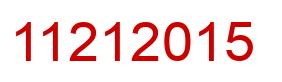 Number 11212015 red image