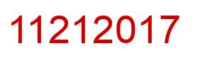 Number 11212017 red image