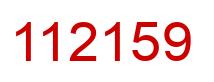 Number 112159 red image