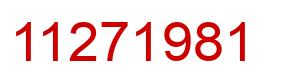 Número 11271981 imagen rojo
