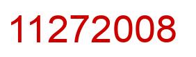 Number 11272008 red image