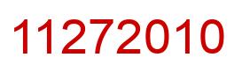 Number 11272010 red image