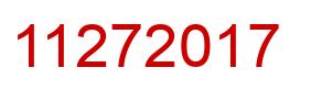 Number 11272017 red image
