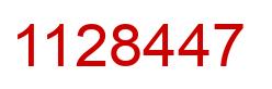 Número 1128447 imagen rojo