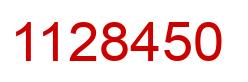 Número 1128450 imagen rojo
