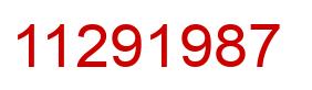 Number 11291987 red image