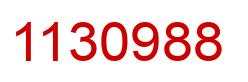 Number 1130988 red image