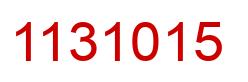 Number 1131015 red image