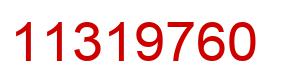 Number 11319760 red image