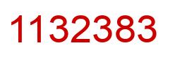 Number 1132383 red image