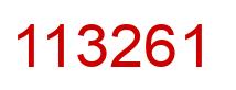 Number 113261 red image