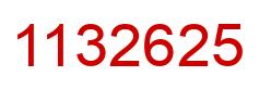 Number 1132625 red image