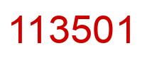 Número 113501 imagen rojo