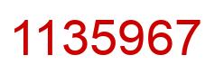Number 1135967 red image