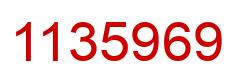 Number 1135969 red image