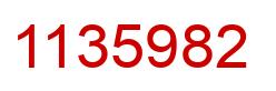 Number 1135982 red image