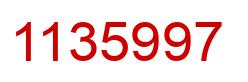 Number 1135997 red image