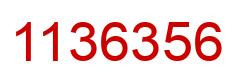 Number 1136356 red image