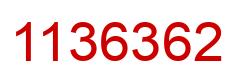 Number 1136362 red image